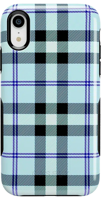 As if! | Light Blue Plaid Case iPhone Case get.casely Bold iPhone XR 