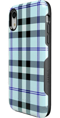 As if! | Light Blue Plaid Case iPhone Case get.casely 