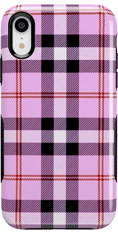 As if! | Light Purple Plaid Case iPhone Case get.casely 