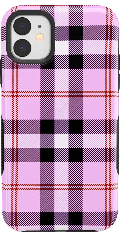 As if! | Light Purple Plaid Case iPhone Case get.casely Bold iPhone 11 