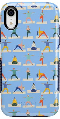 Go with the Flow | Light Blue Yoga Case iPhone Case get.casely 