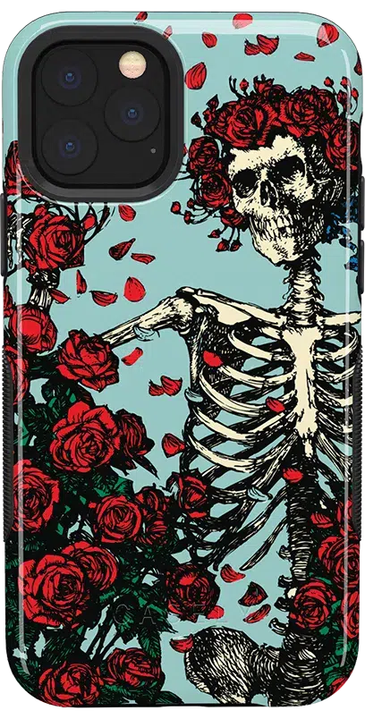 Forever Grateful | Grateful Dead Skeleton Floral Case iPhone Case Grateful Dead Bold iPhone 11 Pro Max 