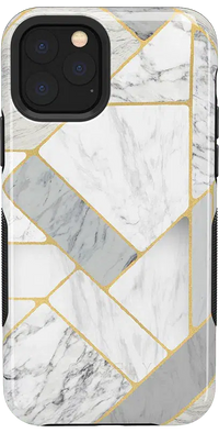 Sharp Lines | Geo White and Gold Marble Case iPhone Case get.casely Bold iPhone 11 Pro 