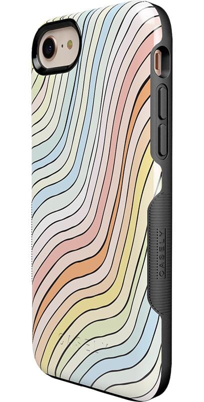 Ride The Wave | Pastel Rainbow Lined Case iPhone Case get.casely