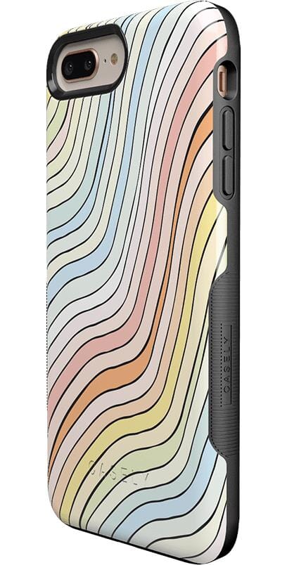 Ride The Wave | Pastel Rainbow Lined Case iPhone Case get.casely