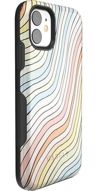 Ride The Wave | Pastel Rainbow Lined Case iPhone Case get.casely