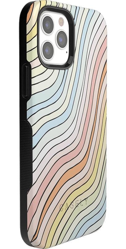 Ride The Wave | Pastel Rainbow Lined Case iPhone Case get.casely