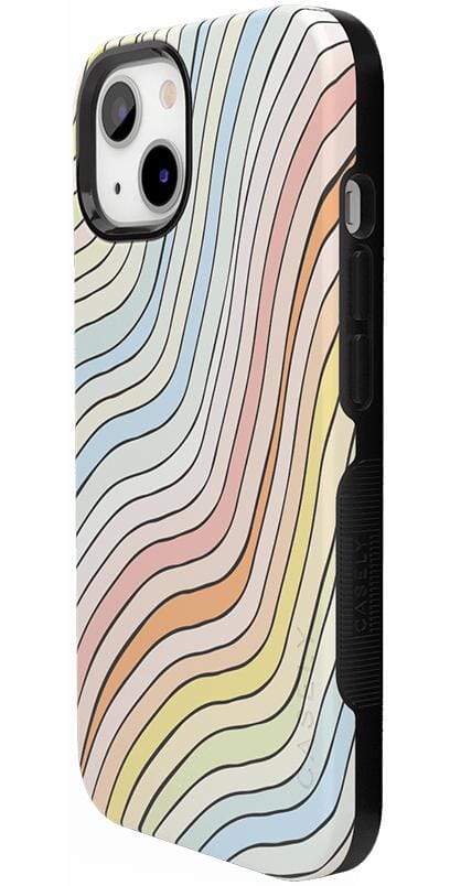 Ride The Wave | Pastel Rainbow Lined Case iPhone Case get.casely