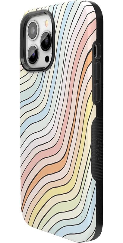 Ride The Wave | Pastel Rainbow Lined Case iPhone Case get.casely