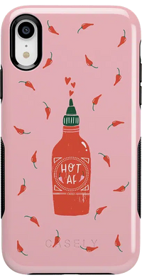 Spicy AF | Pink Chili Hot Sauce Case iPhone Case get.casely 