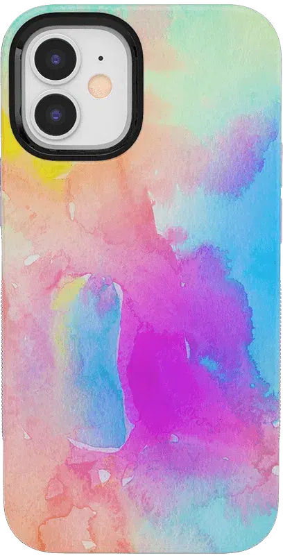 Painting in Pastels | Rainbow Watercolor Case iPhone Case get.casely Bold iPhone 12 Mini 