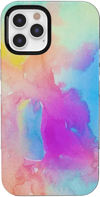 Painting in Pastels | Rainbow Watercolor Case iPhone Case get.casely Bold iPhone 12 Pro 
