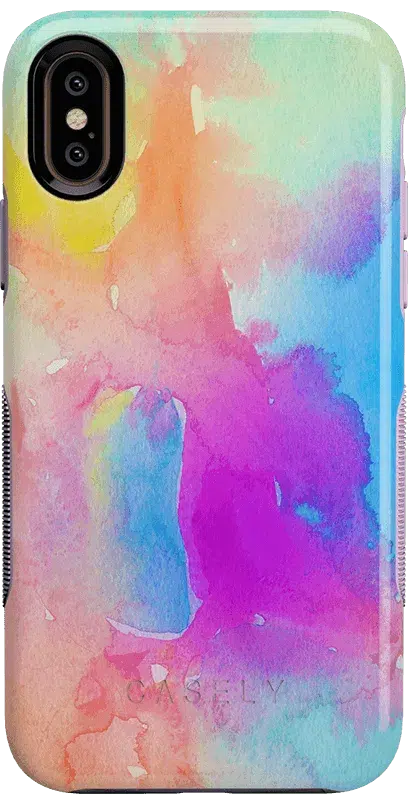 Painting in Pastels | Rainbow Watercolor Case iPhone Case get.casely Bold iPhone XS Max 