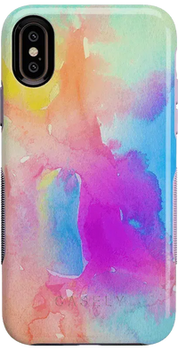 Painting in Pastels | Rainbow Watercolor Case iPhone Case get.casely Bold iPhone XS Max 