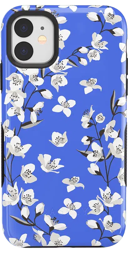 Floral Forest | Blue Cherry Blossom Floral Case iPhone Case get.casely 