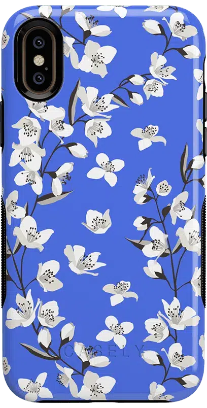 Floral Forest | Blue Cherry Blossom Floral Case iPhone Case get.casely Bold iPhone XS Max 
