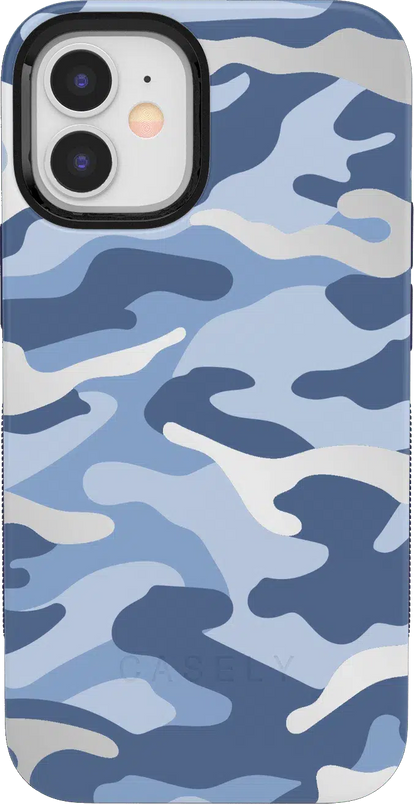 In Formation | Metallic Blue Camo Case iPhone Case get.casely Bold iPhone 12 Mini 