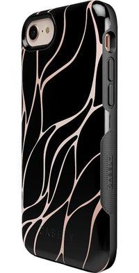 Midnight Ride | Black and Gold Metallic Waves Case iPhone Case get.casely 