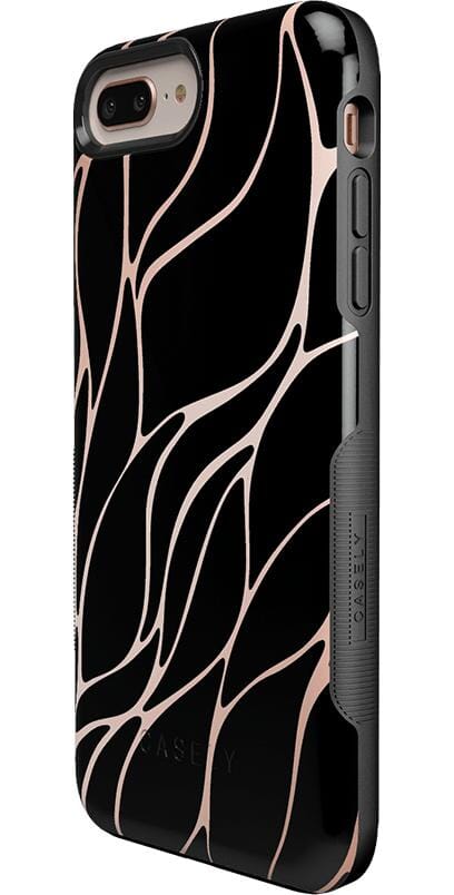 Midnight Ride | Black and Gold Metallic Waves Case iPhone Case get.casely 