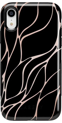 Midnight Ride | Black and Gold Metallic Waves Case iPhone Case get.casely Bold iPhone XR 