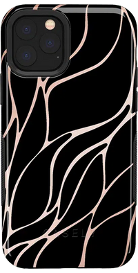 Midnight Ride | Black and Gold Metallic Waves Case iPhone Case get.casely Bold iPhone 11 Pro Max 