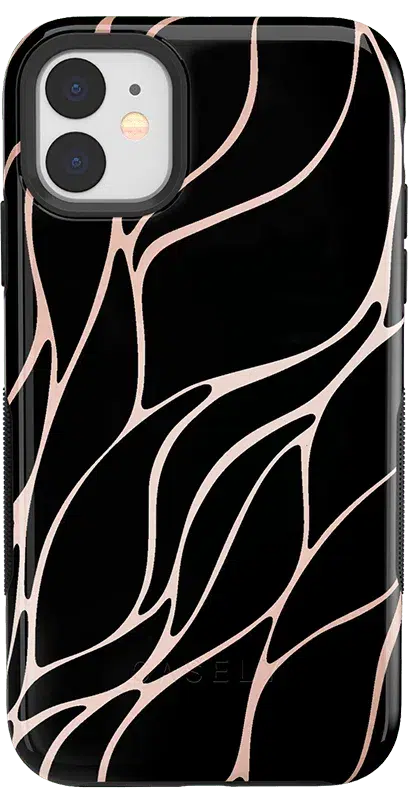 Midnight Ride | Black and Gold Metallic Waves Case iPhone Case get.casely Bold iPhone 11 