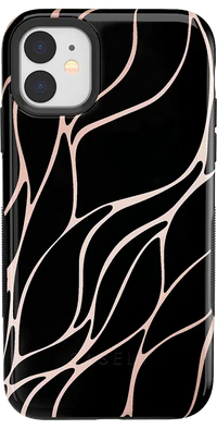 Midnight Ride | Black and Gold Metallic Waves Case iPhone Case get.casely Bold iPhone 11 