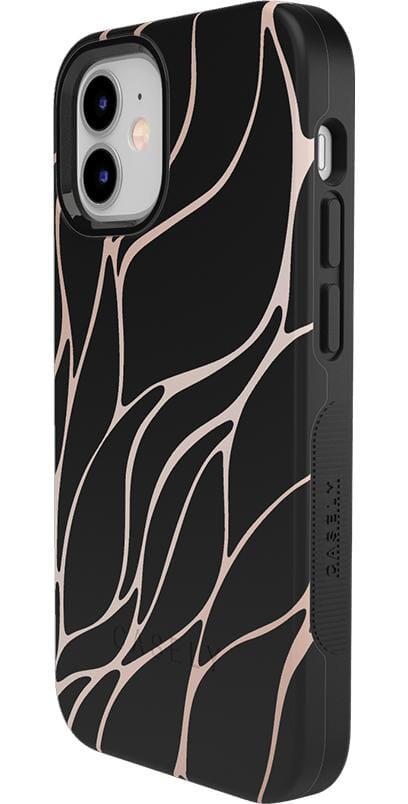 Midnight Ride | Black and Gold Metallic Waves Case iPhone Case get.casely 