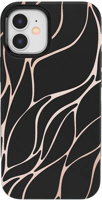 Midnight Ride | Black and Gold Metallic Waves Case iPhone Case get.casely Bold iPhone 12 Mini 