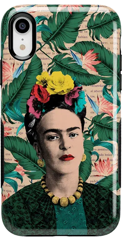 Find Your Muse | Frida Kahlo Portrait Floral Case iPhone Case get.casely Bold iPhone XR 