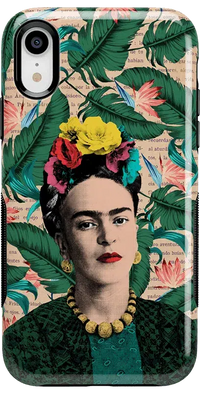 Find Your Muse | Frida Kahlo Portrait Floral Case iPhone Case get.casely Bold iPhone XR 