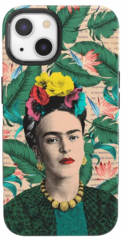 Find Your Muse | Frida Kahlo Portrait Floral Case iPhone Case get.casely Bold + MagSafe® iPhone 13 