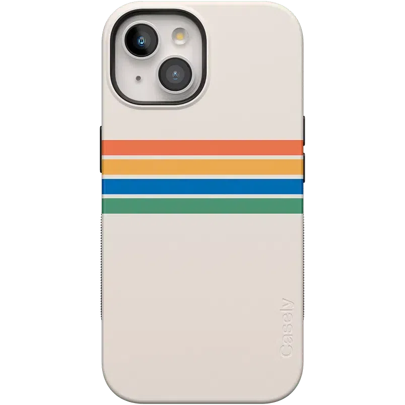 Totally Groovy | Rainbow Stripes Color Block Case iPhone Case get.casely Bold + MagSafe® iPhone 15 Plus