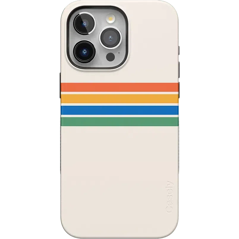 Totally Groovy | Rainbow Stripes Color Block Case iPhone Case get.casely 