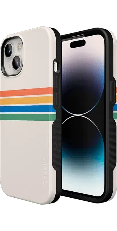 Totally Groovy | Rainbow Stripes Color Block Case iPhone Case get.casely 