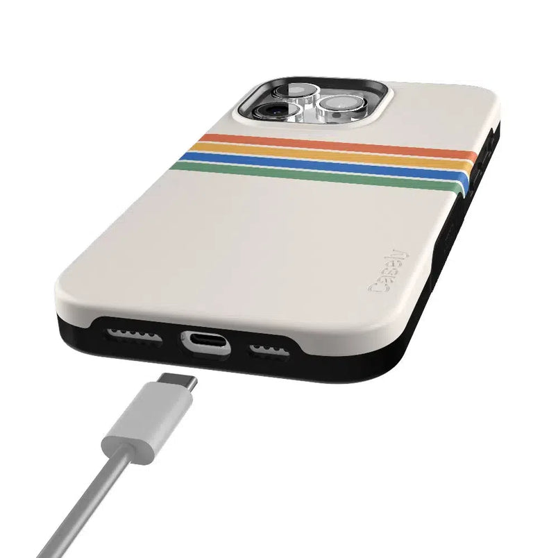 Totally Groovy | Rainbow Stripes Color Block Case iPhone Case get.casely 