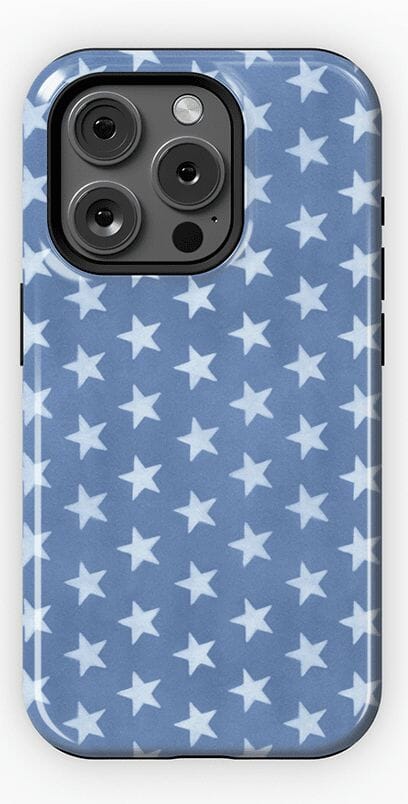 Coastal Blues | Denim Stars Case Phone Case Casetry Essential + MagSafe® iPhone 15 Pro 