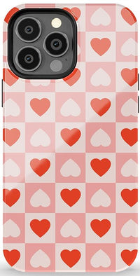 The Valentine's Collection | Heart Checkerboard Case Phone Case Casetry Essential + MagSafe® iPhone 13 Pro Max