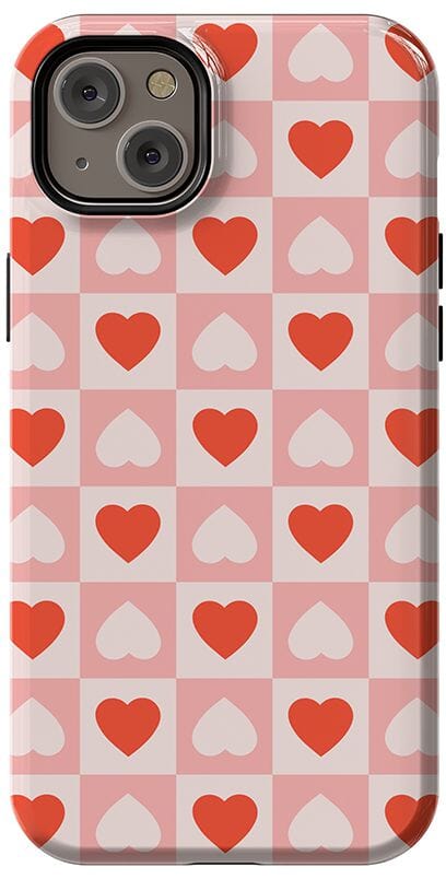 The Valentine's Collection | Heart Checkerboard Case Phone Case Casetry Essential + MagSafe® iPhone 14 Plus