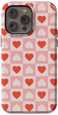 The Valentine's Collection | Heart Checkerboard Case Phone Case Casetry Essential + MagSafe® iPhone 14 Pro Max