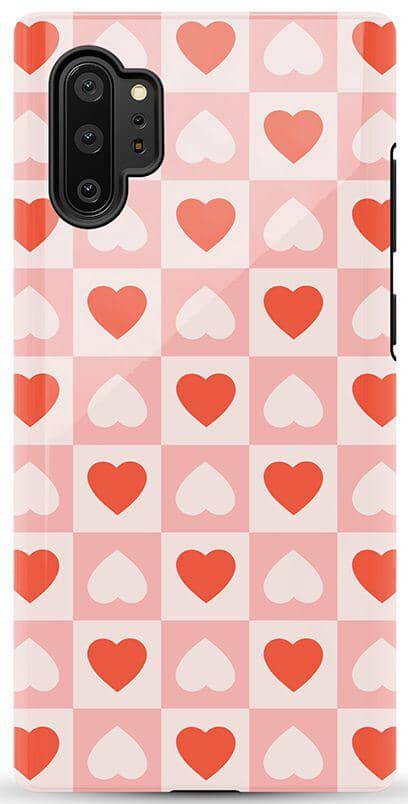 The Valentine's Collection | Heart Checkerboard Case Phone Case Casetry Essential Galaxy Note 10 Plus