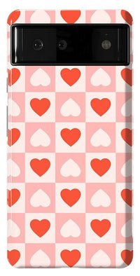 The Valentine's Collection | Heart Checkerboard Case Phone Case Casetry Essential Google Pixel 6