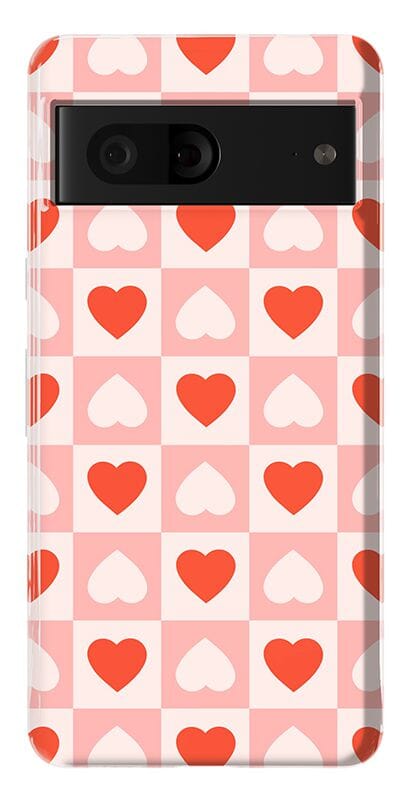 The Valentine's Collection | Heart Checkerboard Case Phone Case Casetry Essential Google Pixel 7