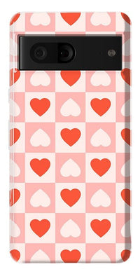 The Valentine's Collection | Heart Checkerboard Case Phone Case Casetry Essential Google Pixel 7