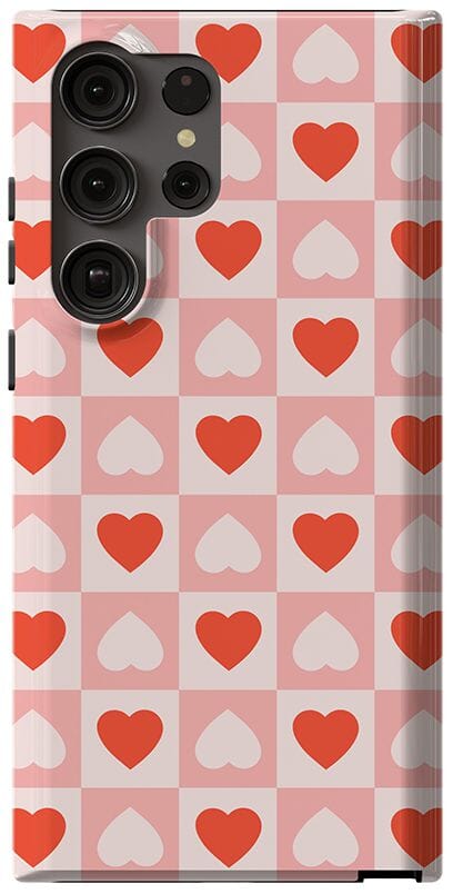 The Valentine's Collection | Heart Checkerboard Case Phone Case Casetry Essential Galaxy S23 Ultra