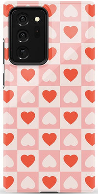 The Valentine's Collection | Heart Checkerboard Case Phone Case Casetry Essential Galaxy Note 20 Ultra