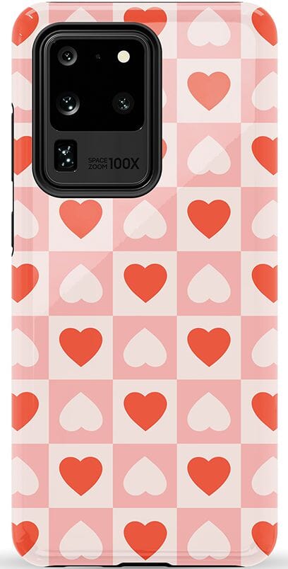 The Valentine's Collection | Heart Checkerboard Case Phone Case Casetry Essential Galaxy S21 Plus