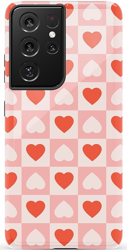The Valentine's Collection | Heart Checkerboard Case Phone Case Casetry Essential Galaxy S21