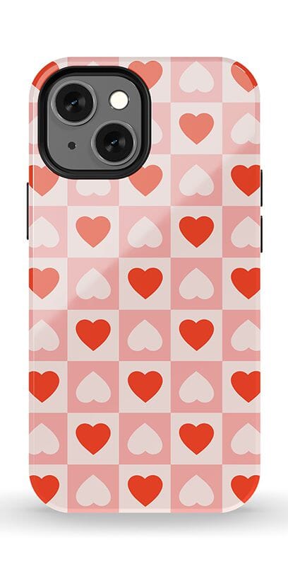 The Valentine's Collection | Heart Checkerboard Case Phone Case Casetry Essential + MagSafe® iPhone 13 Mini
