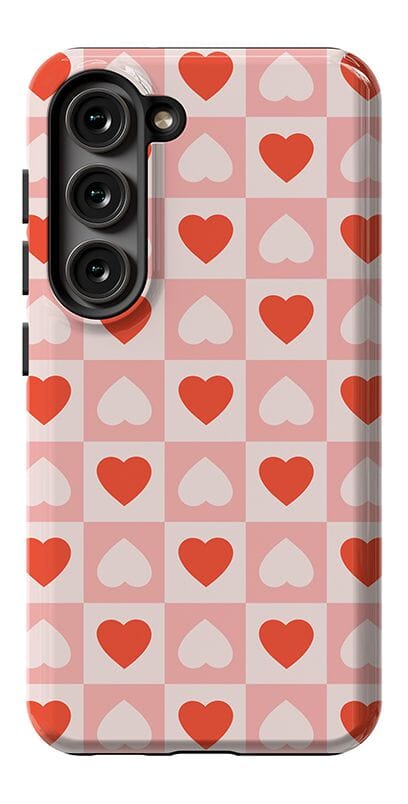 The Valentine's Collection | Heart Checkerboard Case Phone Case Casetry Essential Galaxy S23